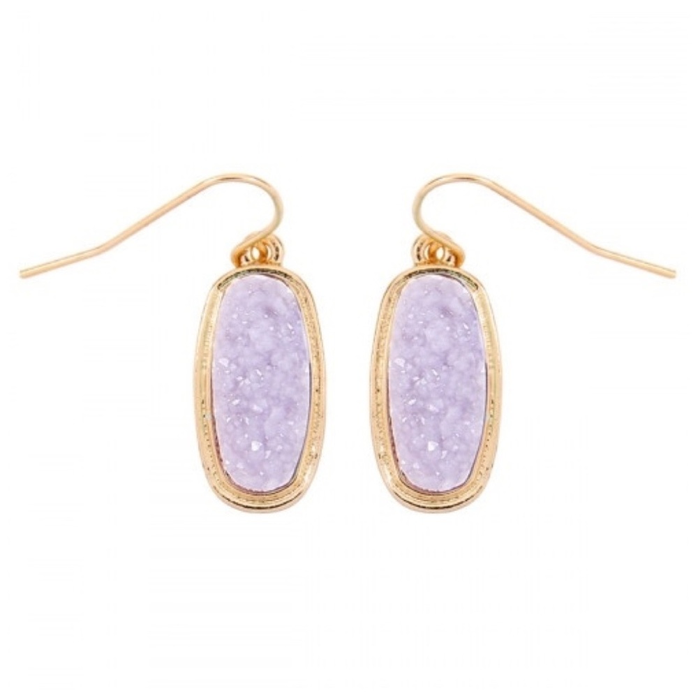 LAVENDER | Druzy earrings